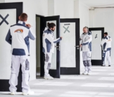 Malerbetrieb Kluge Türensanierung Gewerbekunden Referenz Büros in der Dernburgstraße - Türen im Flur