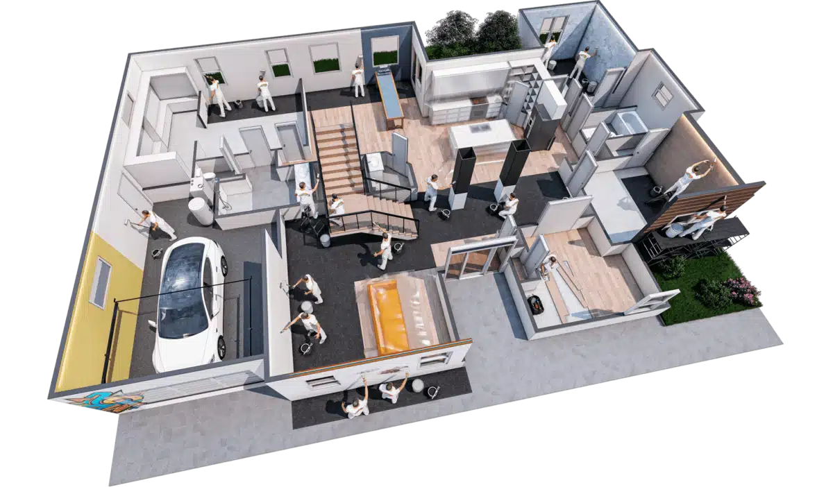 Malerbetrieb Kluge - 3D-Visualisierung der Malerarbeiten